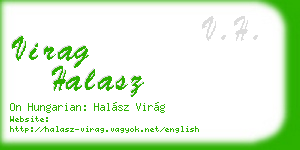 virag halasz business card