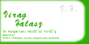 virag halasz business card